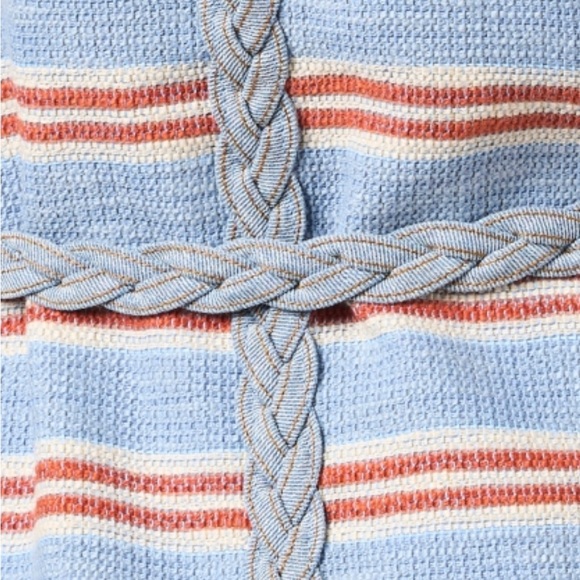 NEW Veronica Beard Striped Ginerva Belt Jacket Button Blazer, Blue/Red/White - Picture 9 of 15